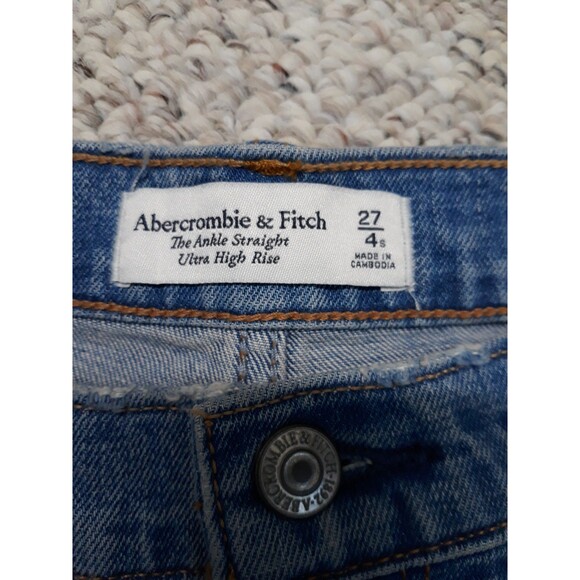 27 Abercrombie & Fitch The Ankle Straight Ultra High-Rise Crop - Picture 5 of 5
